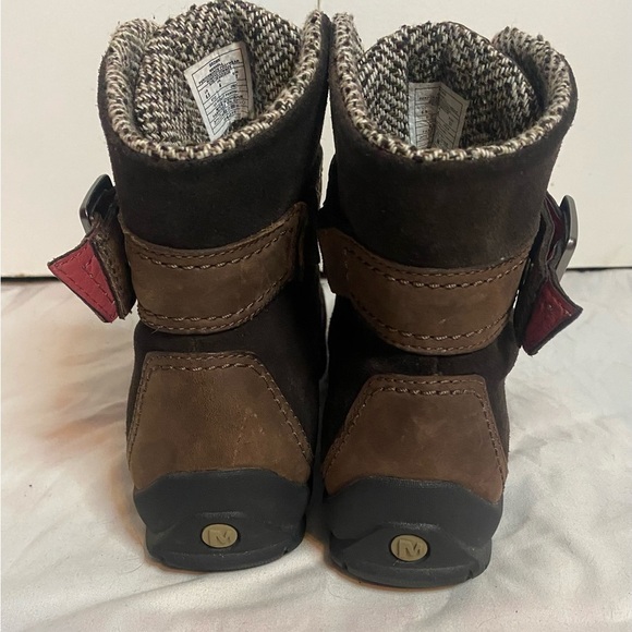 NWOT Merrell Pravina Women’s Lace Up Suede Brown Boots Size 6.5 - Picture 3 of 5